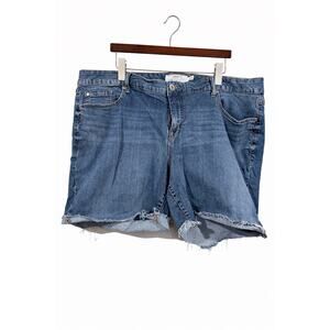 Torrid Denim Shorts Womens 24 Blue Cutoff Raw Hem Stretch Plus Y2K Summer Chic